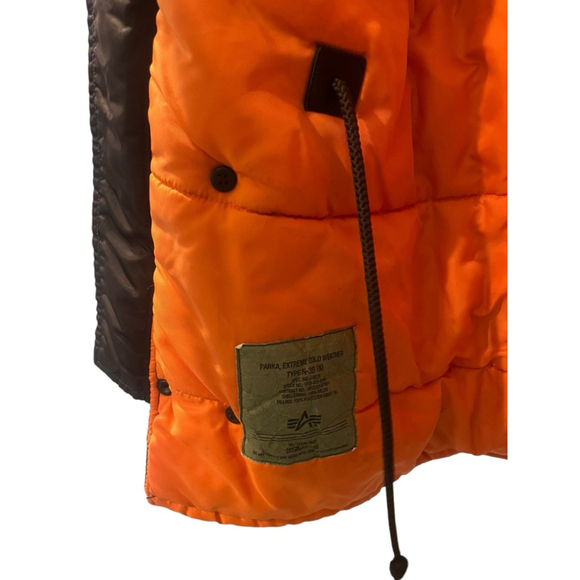 Alpha Industries Hooded Heavyweight Extreme Cold Weather Jacket Size Small Men's - Picture 8 of 11